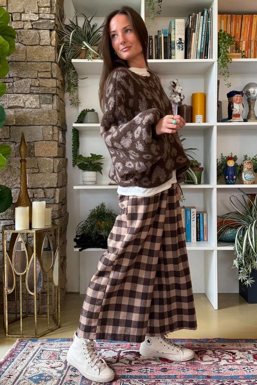Big Softie Leopard Roo Knit Chocolate & Earth